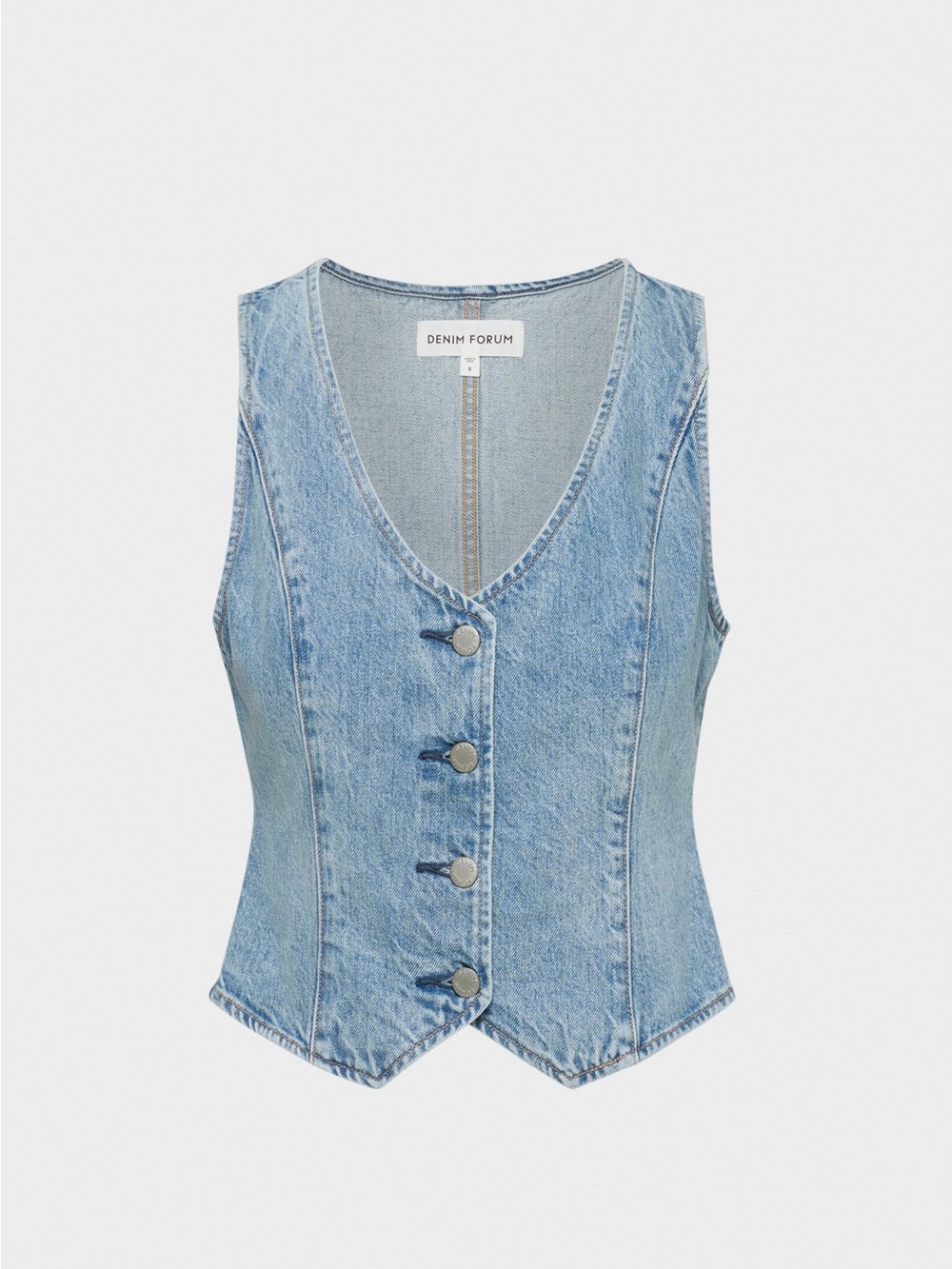 Aritzia - Denim Forum - The 90s Mia Denim Vest - Size Large - Picture 2 of 9